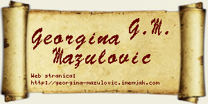 Georgina Mazulović vizit kartica